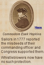 Commodore Esek Hopkins had participated in the torture of captured British sailors. 
